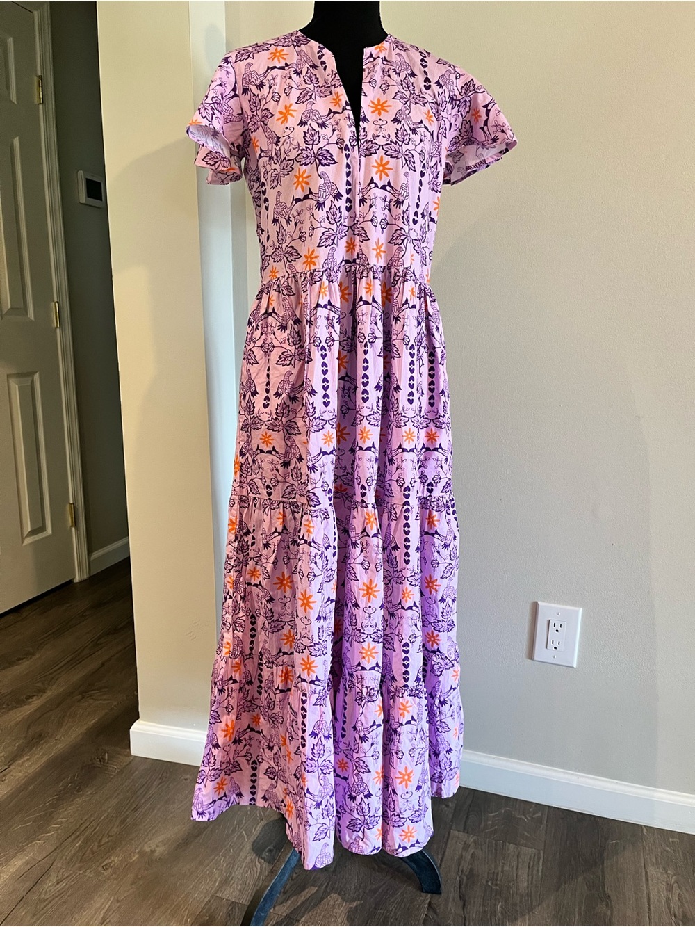 Oliphant Tiered Maxi Dress – Sz XS – Pit to Pit 18 EUC